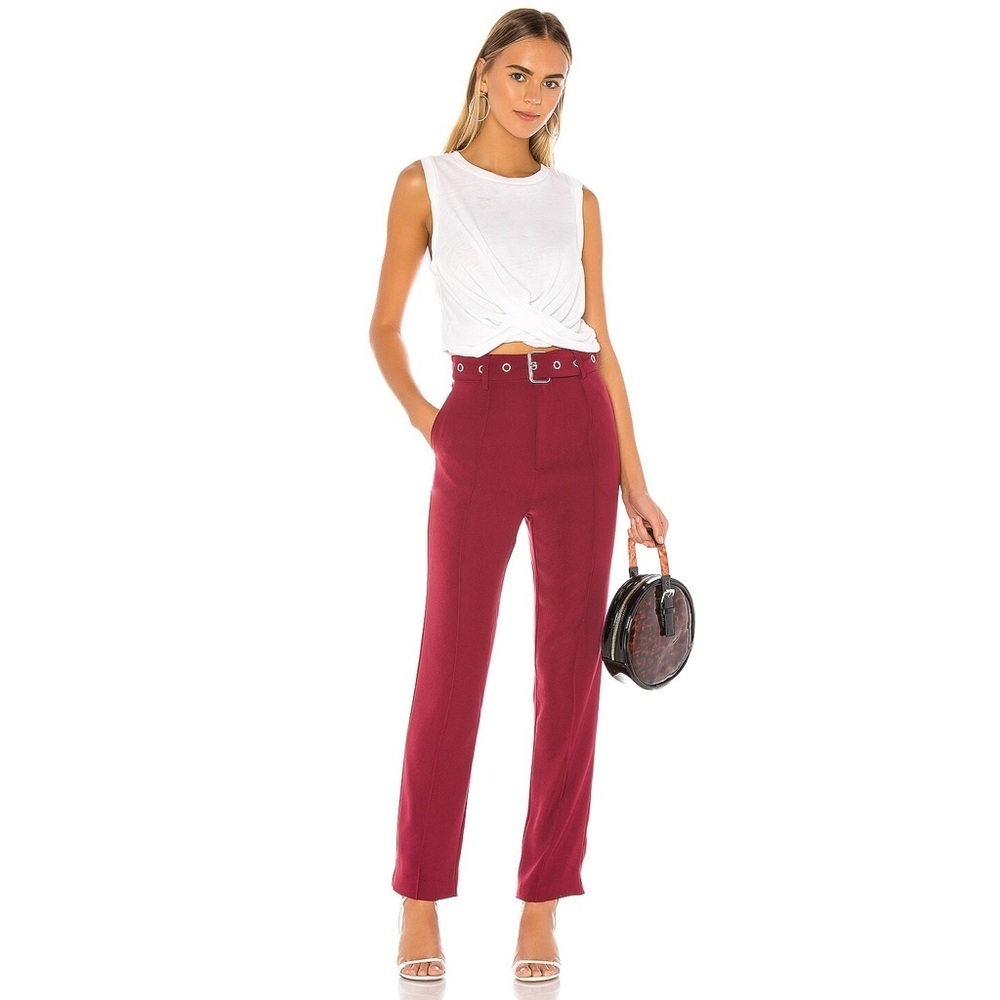 NWT - Lovers + Friends - Brees Pant - Wine Red